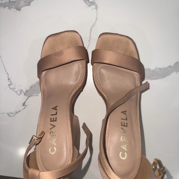 Women's Tan Muave Wedge Sandals - Picture 3 of 7